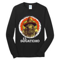 El Squatcho Portrait Western Bigfoot Funny Sasquatch Tall Long Sleeve T-Shirt