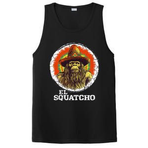 El Squatcho Portrait Western Bigfoot Funny Sasquatch PosiCharge Competitor Tank