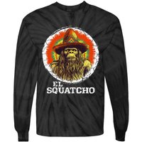 El Squatcho Portrait Western Bigfoot Funny Sasquatch Tie-Dye Long Sleeve Shirt