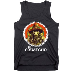 El Squatcho Portrait Western Bigfoot Funny Sasquatch Tank Top