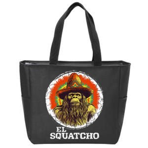 El Squatcho Portrait Western Bigfoot Funny Sasquatch Zip Tote Bag