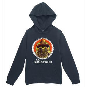 El Squatcho Portrait Western Bigfoot Funny Sasquatch Urban Pullover Hoodie