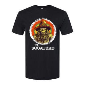 El Squatcho Portrait Western Bigfoot Funny Sasquatch Softstyle CVC T-Shirt