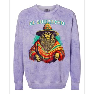 El Squatcho Poncho – Western Bigfoot Funny Sasquatch Colorblast Crewneck Sweatshirt