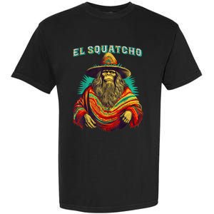 El Squatcho Poncho – Western Bigfoot Funny Sasquatch Garment-Dyed Heavyweight T-Shirt