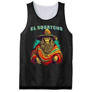 El Squatcho Poncho – Western Bigfoot Funny Sasquatch Mesh Reversible Basketball Jersey Tank