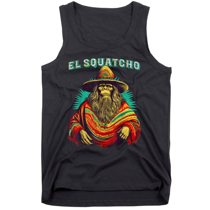 El Squatcho Poncho – Western Bigfoot Funny Sasquatch Tank Top