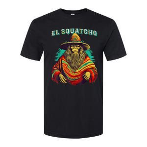 El Squatcho Poncho – Western Bigfoot Funny Sasquatch Softstyle CVC T-Shirt