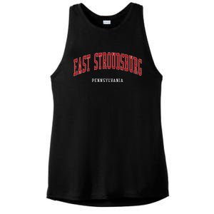 East Stroudsburg Pennsylvania College Style Ladies PosiCharge Tri-Blend Wicking Tank