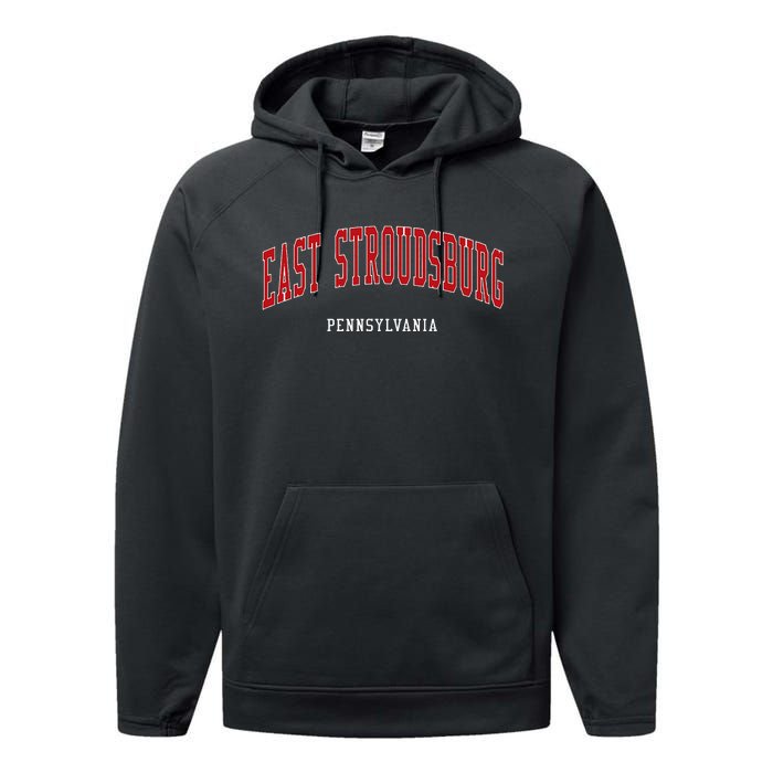 East Stroudsburg Pennsylvania College Style Performance Fleece Hoodie