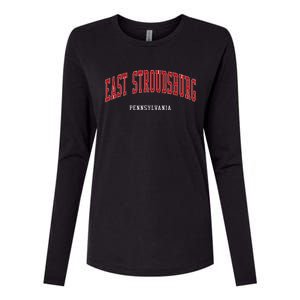 East Stroudsburg Pennsylvania College Style Womens Cotton Relaxed Long Sleeve T-Shirt