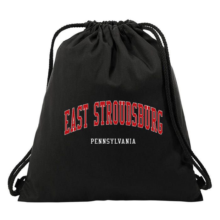 East Stroudsburg Pennsylvania College Style Drawstring Bag