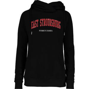 East Stroudsburg Pennsylvania College Style Womens Funnel Neck Pullover Hood