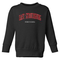 East Stroudsburg Pennsylvania College Style Toddler Sweatshirt