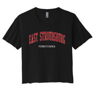 East Stroudsburg Pennsylvania College Style Women's Crop Top Tee