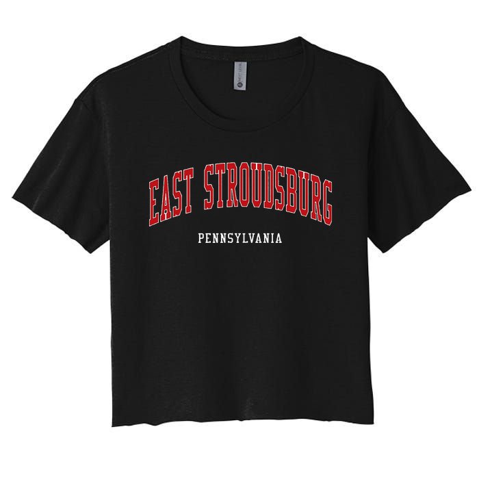 East Stroudsburg Pennsylvania College Style Women's Crop Top Tee