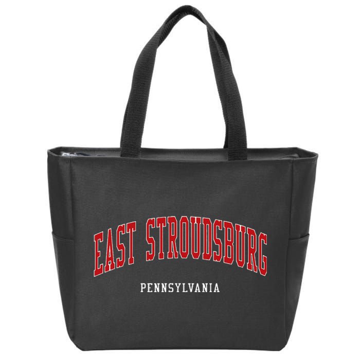 East Stroudsburg Pennsylvania College Style Zip Tote Bag