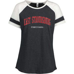 East Stroudsburg Pennsylvania College Style Enza Ladies Jersey Colorblock Tee