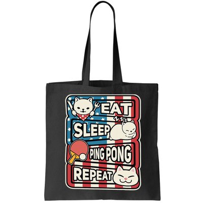 Eat Sleep Ping Pong Repeat Patriotic Table Tennis Outfit Bag