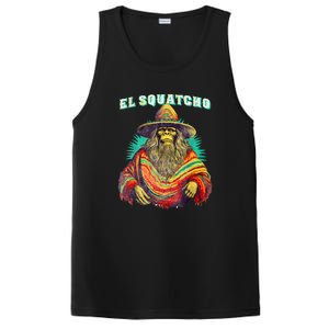 El Squatcho Poncho – Western Bigfoot Funny Sasquatch Gift PosiCharge Competitor Tank