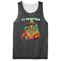 El Squatcho Poncho – Western Bigfoot Funny Sasquatch Gift Mesh Reversible Basketball Jersey Tank