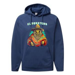 El Squatcho Poncho – Western Bigfoot Funny Sasquatch Gift Performance Fleece Hoodie