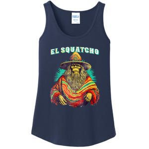 El Squatcho Poncho – Western Bigfoot Funny Sasquatch Gift Ladies Essential Tank