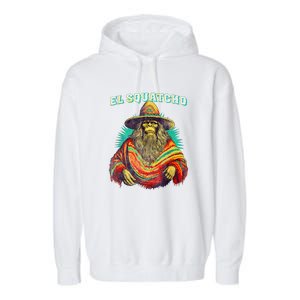 El Squatcho Poncho – Western Bigfoot Funny Sasquatch Gift Garment-Dyed Fleece Hoodie