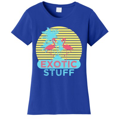 Exotic Stuff Pink Flamingo Summer Vacation Vibes Vacay Mode Gift Women's T-Shirt