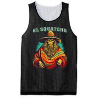 El Squatcho Poncho Western Bigfoot Funny Sasquatch Mesh Reversible Basketball Jersey Tank