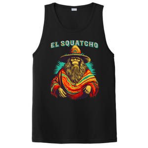 El Squatcho Poncho Western Bigfoot Funny Sasquatch PosiCharge Competitor Tank