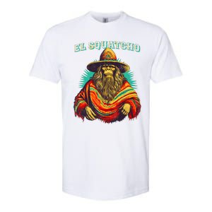 El Squatcho Poncho Western Bigfoot Funny Sasquatch Softstyle CVC T-Shirt