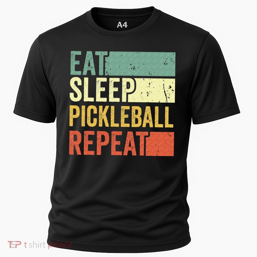Eat Sleep Pickleball Repeat Vintage Retro Performance Shirt