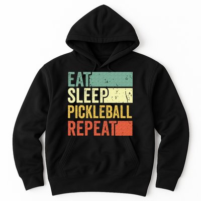 Eat Sleep Pickleball Repeat Vintage Retro Hoodie