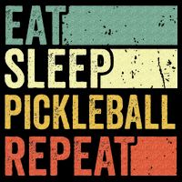 Eat Sleep Pickleball Repeat Vintage Retro Kids Hoodie