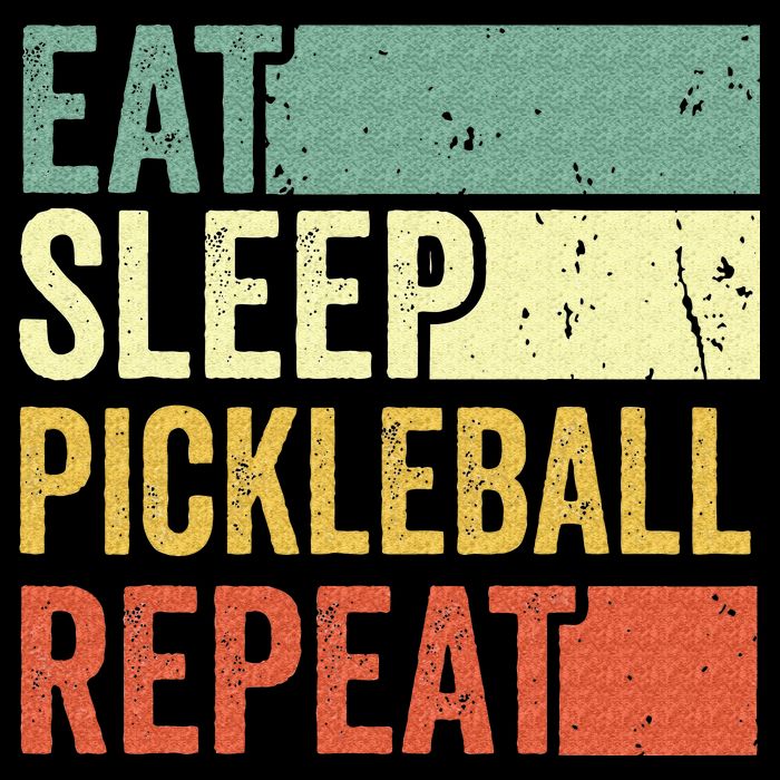 Eat Sleep Pickleball Repeat Vintage Retro Kids Hoodie