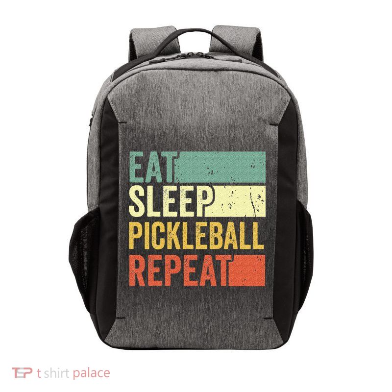 Eat Sleep Pickleball Repeat Vintage Retro Vector Backpack