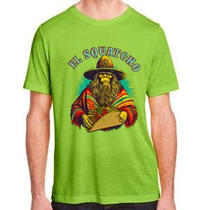 El Squatcho Poncho Taco Western Bigfoot Sasquatch Lovers Adult ChromaSoft Performance T-Shirt