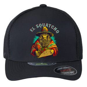 El Squatcho Poncho Taco Western Bigfoot Sasquatch Lovers Flexfit Unipanel Trucker Cap