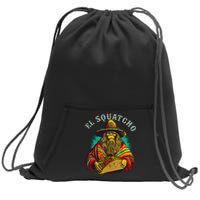 El Squatcho Poncho Taco Western Bigfoot Sasquatch Lovers Sweatshirt Cinch Pack Bag