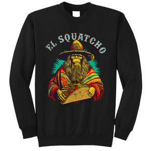 El Squatcho Poncho Taco Western Bigfoot Sasquatch Lovers Tall Sweatshirt