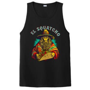 El Squatcho Poncho Taco Western Bigfoot Sasquatch Lovers PosiCharge Competitor Tank