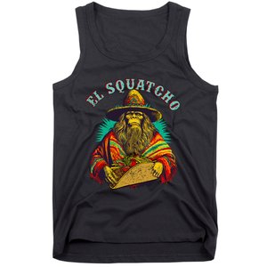 El Squatcho Poncho Taco Western Bigfoot Sasquatch Lovers Tank Top