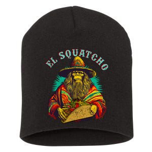 El Squatcho Poncho Taco Western Bigfoot Sasquatch Lovers Short Acrylic Beanie