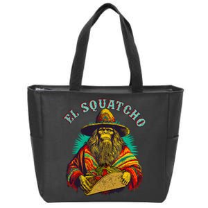 El Squatcho Poncho Taco Western Bigfoot Sasquatch Lovers Zip Tote Bag