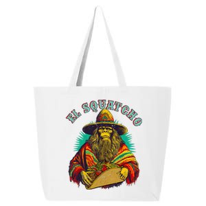 El Squatcho Poncho Taco Western Bigfoot Sasquatch Lovers 25L Jumbo Tote