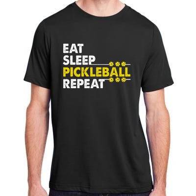 Eat Sleep Pickleball Repeat Funny Pickle Ball Lover Player Adult ChromaSoft Performance T-Shirt