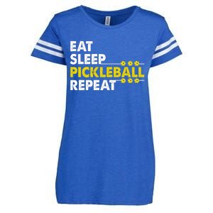 Eat Sleep Pickleball Repeat Funny Pickle Ball Lover Player Enza Ladies Jersey Football T-Shirt