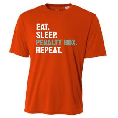 Eat Sleep Penalty Box Repeat Ice Hockey Funny Gift Cooling Performance Crew T-Shirt