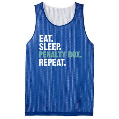 Eat Sleep Penalty Box Repeat Ice Hockey Funny Gift Mesh Reversible Basketball Jersey Tank